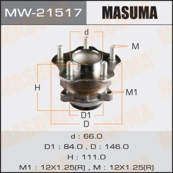 MASUMA MW-21517 - Главина на колелото vvparts.bg