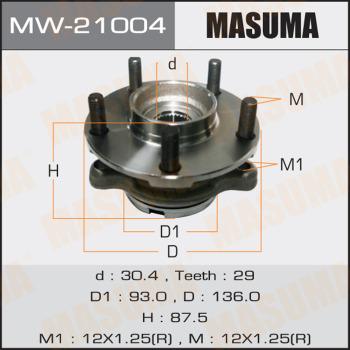 MASUMA MW-21004 - Главина на колелото vvparts.bg