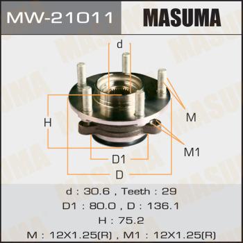 MASUMA MW-21011 - Главина на колелото vvparts.bg