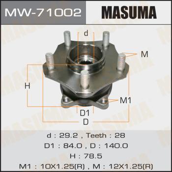 MASUMA MW-71002 - Главина на колелото vvparts.bg