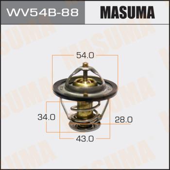 MASUMA WV54B-88 - Термостат, охладителна течност vvparts.bg