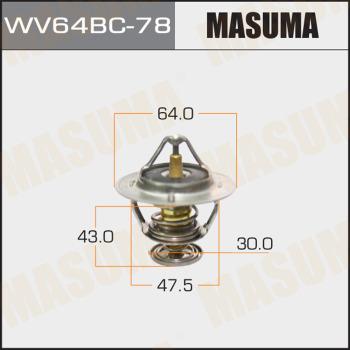 MASUMA WV64BC78 - Термостат, охладителна течност vvparts.bg