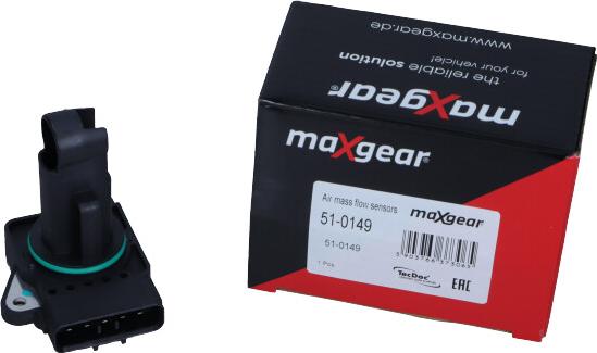 Maxgear 51-0149 - Въздухомер-измерител на масата на въздуха vvparts.bg