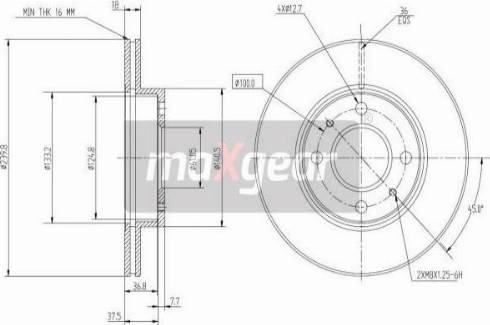 Maxgear 19-0952 - Спирачен диск vvparts.bg