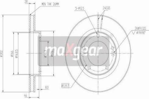 Maxgear 19-0938 - Спирачен диск vvparts.bg