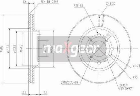 Maxgear 19-0924MAX - Спирачен диск vvparts.bg