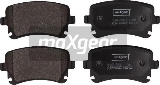 Maxgear 19-0497 - Комплект спирачно феродо, дискови спирачки vvparts.bg