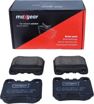 Maxgear 19-0402 - Комплект спирачно феродо, дискови спирачки vvparts.bg