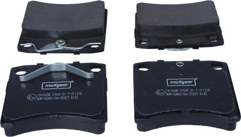Maxgear 19-0438 - Комплект спирачно феродо, дискови спирачки vvparts.bg