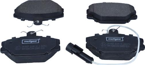 Maxgear 19-0437 - Комплект спирачно феродо, дискови спирачки vvparts.bg