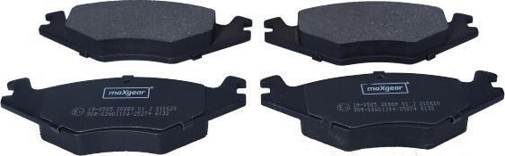 Maxgear 19-0585 - Комплект спирачно феродо, дискови спирачки vvparts.bg