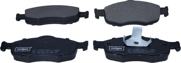 Maxgear 19-0643 - Комплект спирачно феродо, дискови спирачки vvparts.bg