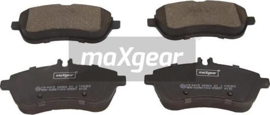 Maxgear 19-0615 - Комплект спирачно феродо, дискови спирачки vvparts.bg