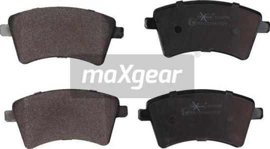 Maxgear 19-0899 - Комплект спирачно феродо, дискови спирачки vvparts.bg