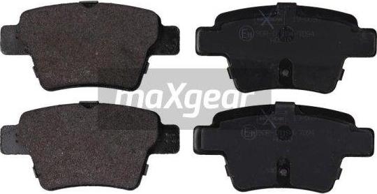 Maxgear 19-0897 - Комплект спирачно феродо, дискови спирачки vvparts.bg