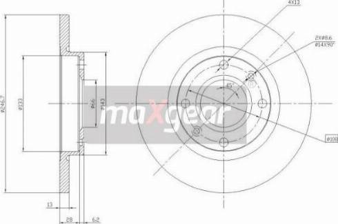 Maxgear 19-0790MAX - Спирачен диск vvparts.bg