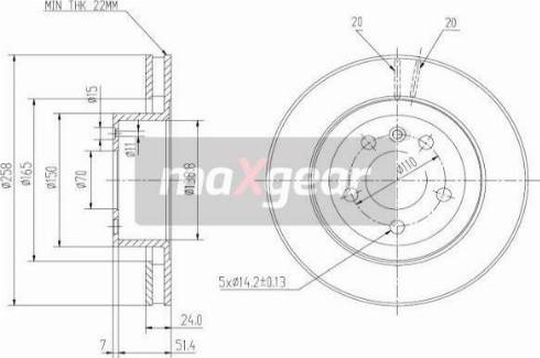 Maxgear 19-0740 - Спирачен диск vvparts.bg