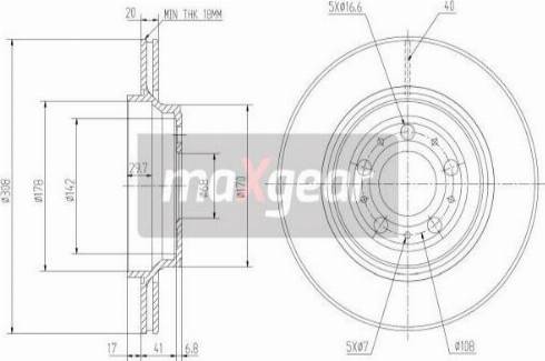 Maxgear 19-1950 - Спирачен диск vvparts.bg