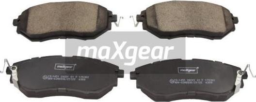 Maxgear 19-1451 - Комплект спирачно феродо, дискови спирачки vvparts.bg