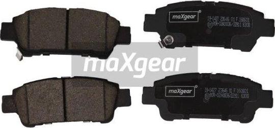 Maxgear 19-1427 - Комплект спирачно феродо, дискови спирачки vvparts.bg