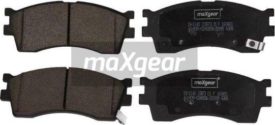 Maxgear 19-1140 - Комплект спирачно феродо, дискови спирачки vvparts.bg