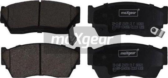 Maxgear 19-1148 - Комплект спирачно феродо, дискови спирачки vvparts.bg