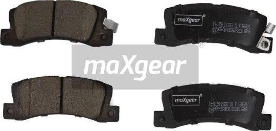 Maxgear 19-1159 - Комплект спирачно феродо, дискови спирачки vvparts.bg