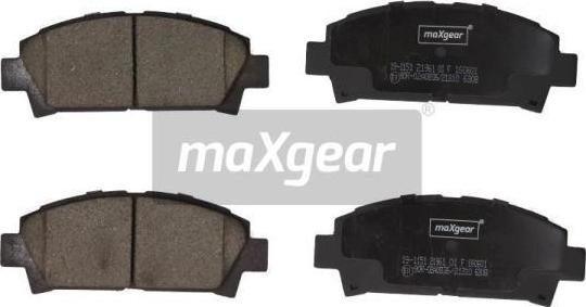 Maxgear 19-1151 - Комплект спирачно феродо, дискови спирачки vvparts.bg