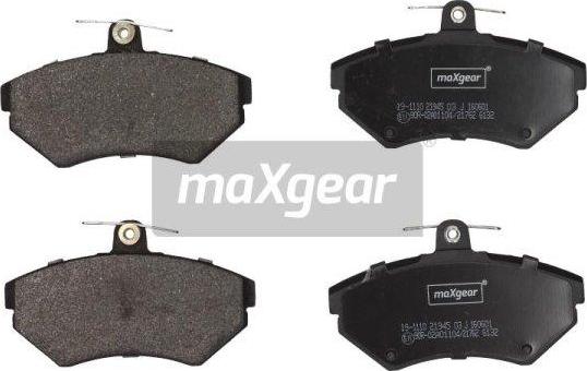 Maxgear 19-1110 - Комплект спирачно феродо, дискови спирачки vvparts.bg