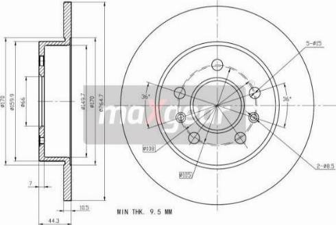 Maxgear 19-1184 - Спирачен диск vvparts.bg