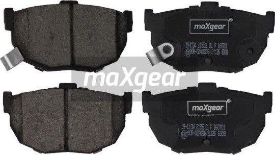 Maxgear 19-1134 - Комплект спирачно феродо, дискови спирачки vvparts.bg