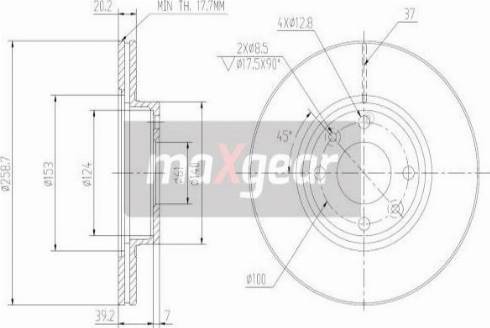 Maxgear 19-1848 - Спирачен диск vvparts.bg