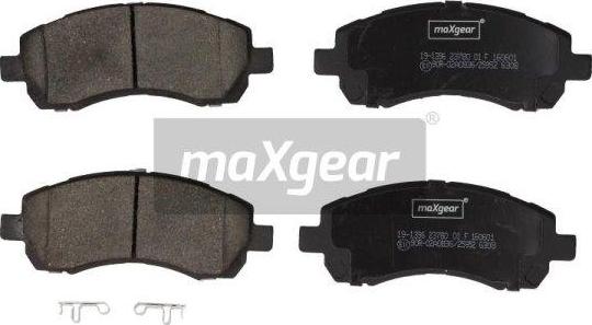 Maxgear 19-1396 - Комплект спирачно феродо, дискови спирачки vvparts.bg