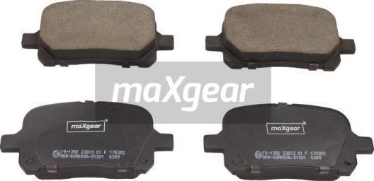 Maxgear 19-1392 - Комплект спирачно феродо, дискови спирачки vvparts.bg