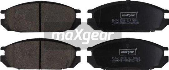 Maxgear 19-1741 - Комплект спирачно феродо, дискови спирачки vvparts.bg