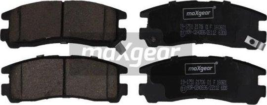 Maxgear 19-1751 - Комплект спирачно феродо, дискови спирачки vvparts.bg