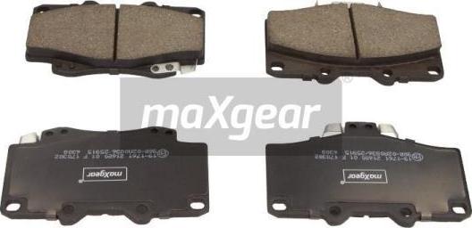 Maxgear 19-1761 - Комплект спирачно феродо, дискови спирачки vvparts.bg