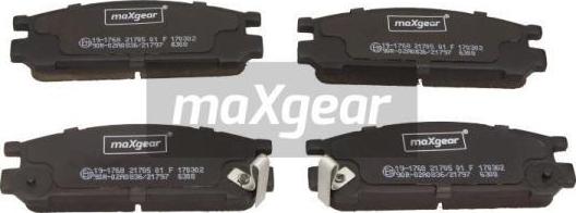 Maxgear 19-1768 - Комплект спирачно феродо, дискови спирачки vvparts.bg