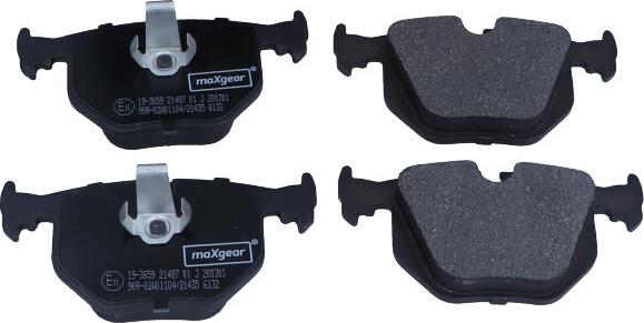 Maxgear 19-3659 - Комплект спирачно феродо, дискови спирачки vvparts.bg