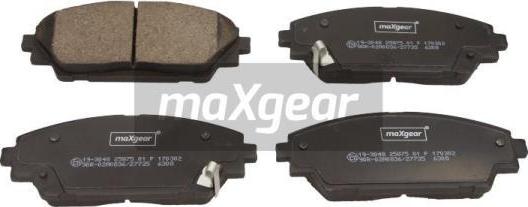 Maxgear 19-3048 - Комплект спирачно феродо, дискови спирачки vvparts.bg