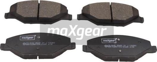 Maxgear 19-3042 - Комплект спирачно феродо, дискови спирачки vvparts.bg