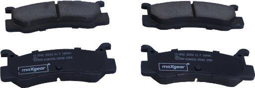 Maxgear 19-3066 - Комплект спирачно феродо, дискови спирачки vvparts.bg