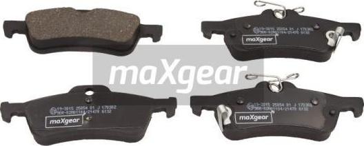 Maxgear 19-3015 - Комплект спирачно феродо, дискови спирачки vvparts.bg