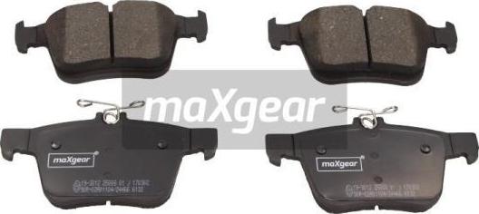 Maxgear 19-3012 - Комплект спирачно феродо, дискови спирачки vvparts.bg