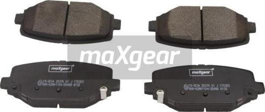 Maxgear 19-3034 - Комплект спирачно феродо, дискови спирачки vvparts.bg