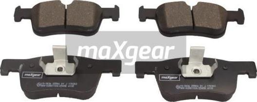 Maxgear 19-3036 - Комплект спирачно феродо, дискови спирачки vvparts.bg