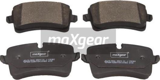 Maxgear 19-3026 - Комплект спирачно феродо, дискови спирачки vvparts.bg