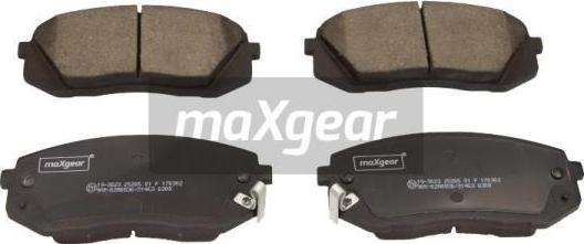 Maxgear 19-3023 - Комплект спирачно феродо, дискови спирачки vvparts.bg