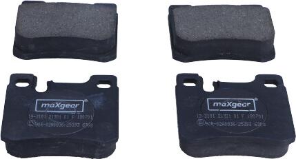 Maxgear 19-3101 - Комплект спирачно феродо, дискови спирачки vvparts.bg