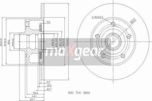 Maxgear 19-3362 - Спирачен диск vvparts.bg